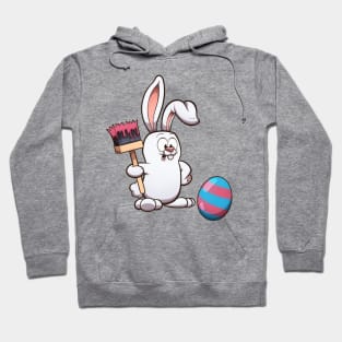 Cute Easter Bunny Painted An Easter Egg Hoodie